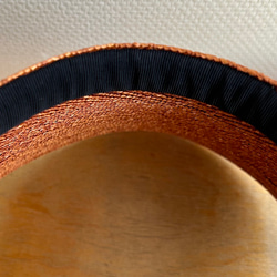 麦わら　サンバイザー　日本製　ハンドメイド　岡本帽子 6枚目の画像