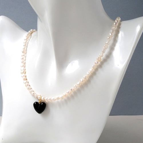 最終値下げ handmade ラリマー 淡水パール ハート ネックレス ① 淡水パールハートネックレス | 卸売・ 問屋・仕入れの専門サイト