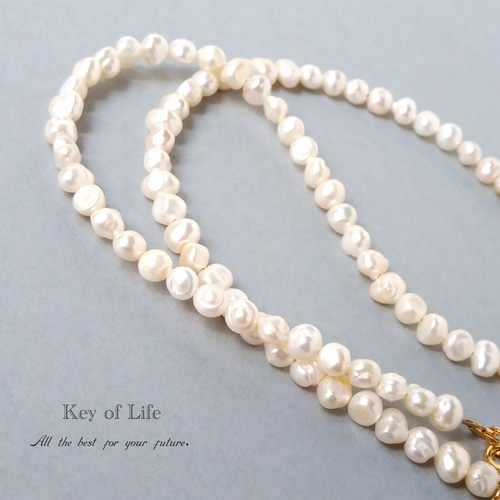 Key of Life▶︎淡水バロックパール×ハートチャーム パール