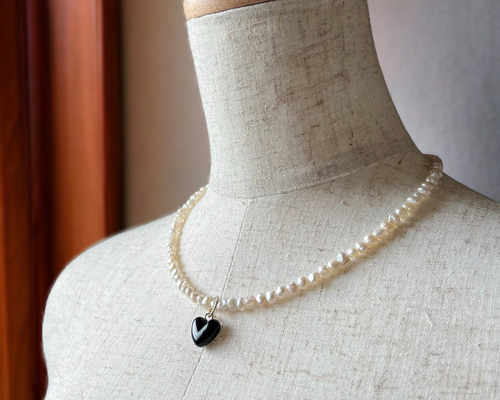 ネックレス 未使用 14金 JCM ブラックバロックパール 豪華美品】バロックパール ネックレス 黒真珠 ブラックパール K14