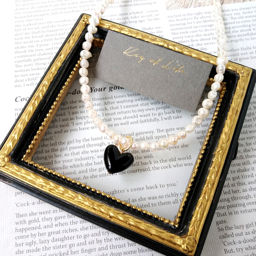 Key of Life▶︎淡水バロックパール×ハートチャーム パール