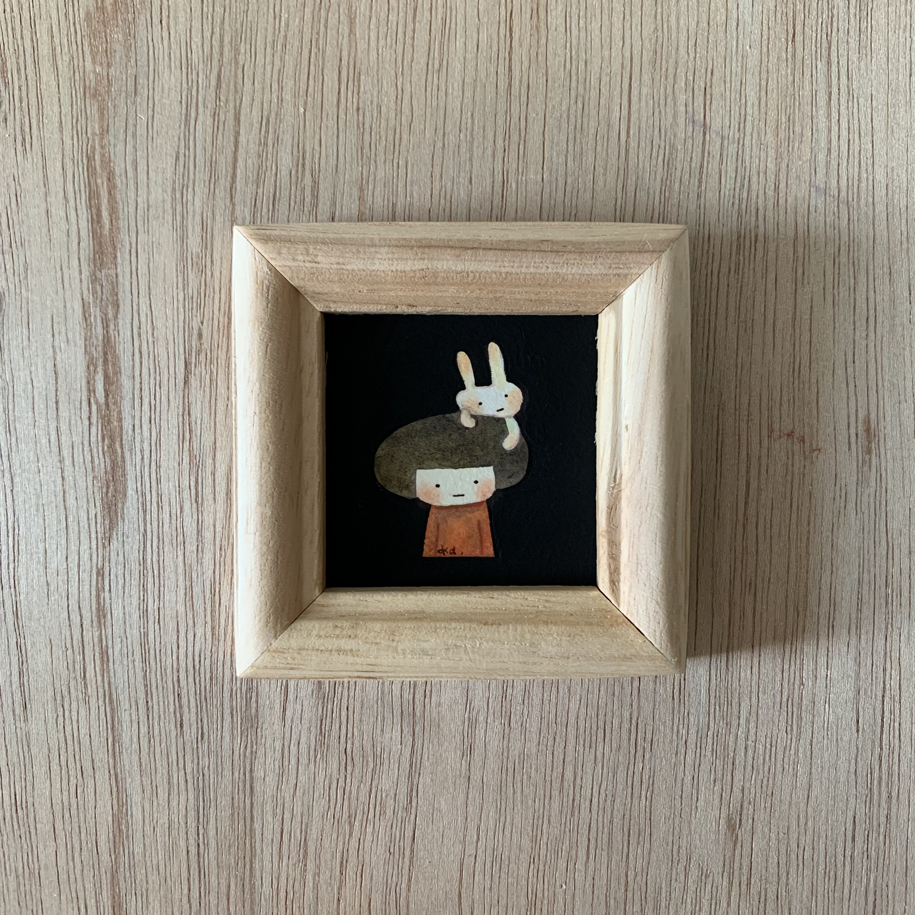 「考えながら」ミニ額　原画