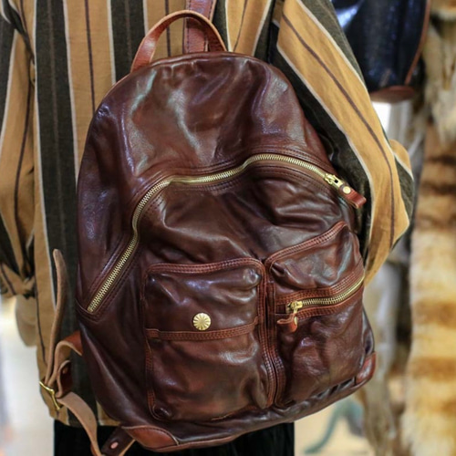 Ralph Laurenビンテージ ヌメ革製リュックサック