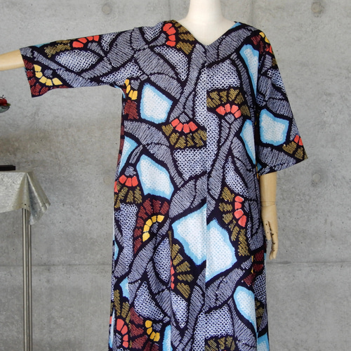 着物リメイク 有松絞りのワンピース/フリーサイズ kimono ワンピース