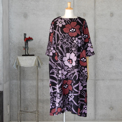 着物リメイク    　有松絞りのワンピース/フリーサイズ　 kimono　 1枚目の画像