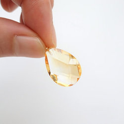 限量現貨 - 天然優質黃水晶 大號扁水滴切割 古董純 14K 金墜 13.16 ct 第1張的照片