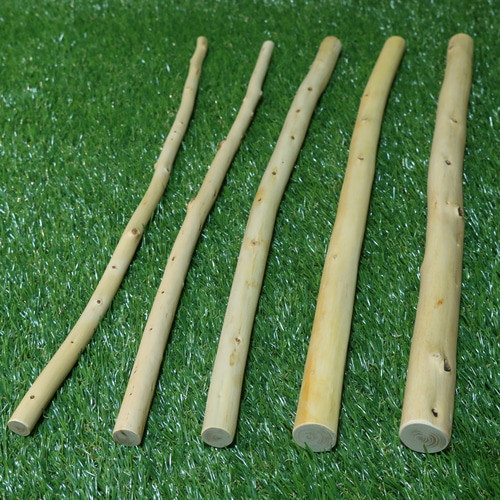 1本売り】ヒノキの棒 直径1～3cm前後 長さ50cm 木材・板