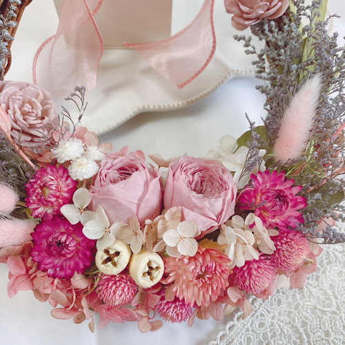 秋色くすみ系ピンクのハーフリース – 上品な秋の decor •ᴗ•ꕤ