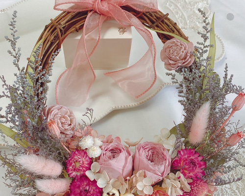 秋色くすみ系ピンクのハーフリース – 上品な秋の decor •ᴗ•ꕤ