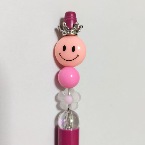 可愛い＊キラキラ＊ ビーズのカスタムボールペン ◇替芯1本付き