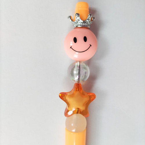 可愛い＊キラキラ＊ ビーズのカスタムボールペン ◇替芯1本付き