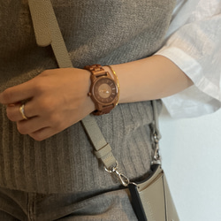 木製 腕時計 ナチュラル おしゃれ レディース 日本製ムーブメン 軽量 4枚目の画像