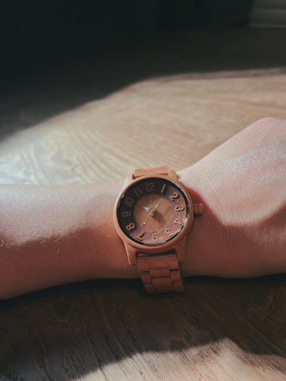 木製 腕時計 ナチュラル おしゃれ レディース 日本製ムーブメン 軽量 17枚目の画像