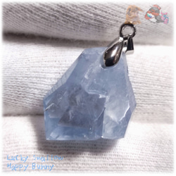 セレスタイト マダガスカル産 ファセットカット ペンダント ネックレス向け 天青石 celestite No.5725 3枚目の画像