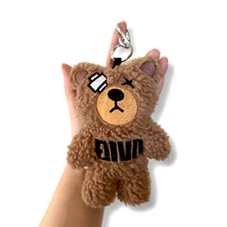 名前入れ 60％ テディベア クマ2号キャラ目 キーホルダー ネームタグ