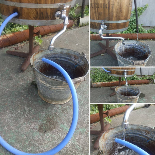コーヒー木樽の雨水タンク 樽型 貯水タンク ガーデニング #アン コーヒー木樽の雨水タンク 樽型 貯水タンク ガーデニング #アン