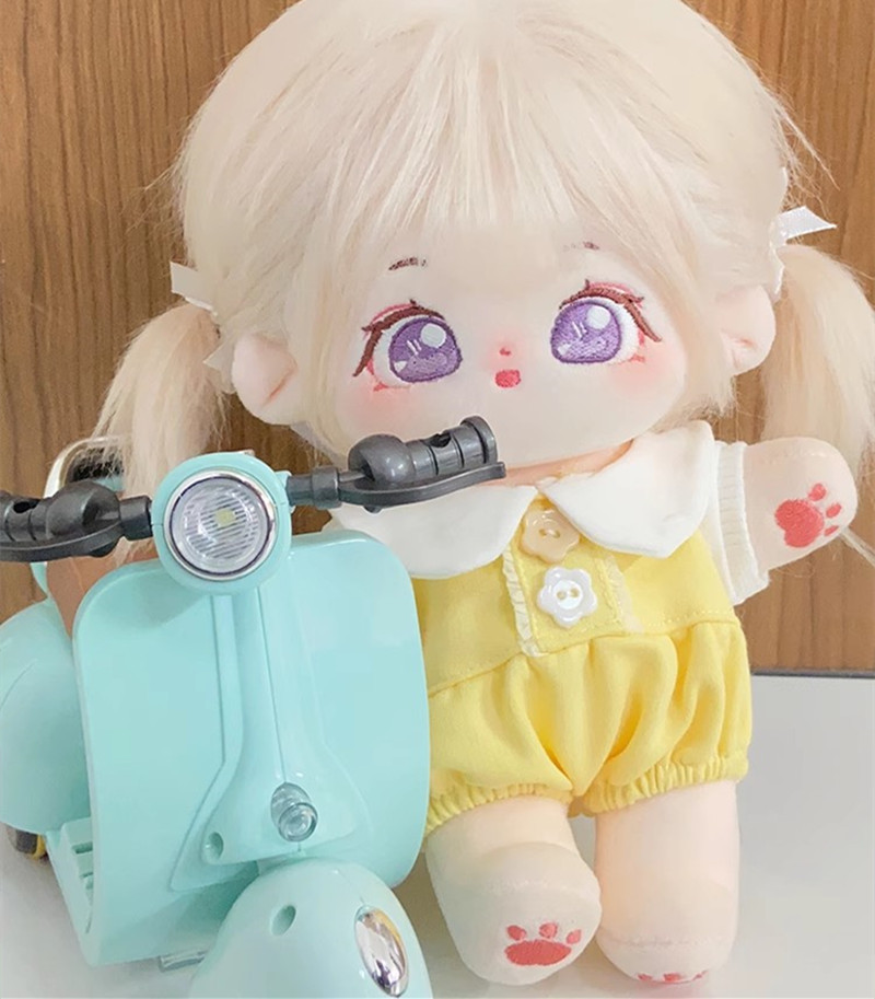 20cmぬいぐるみ 着せ替えぬいぐるみ 夕子 優しい少女 白髪紫目