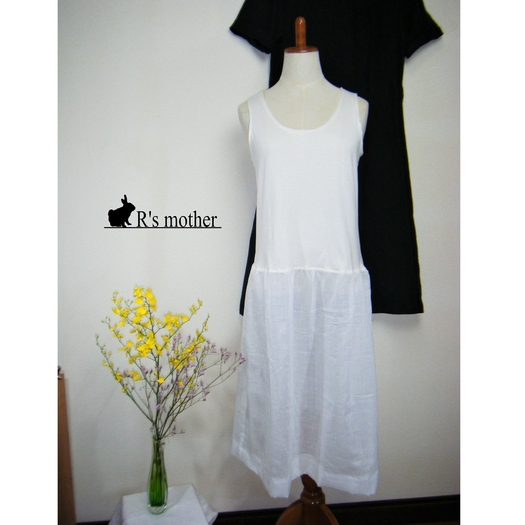 アンダードレス【受注発注】身頃：ニット、スカート：綿麻ローン