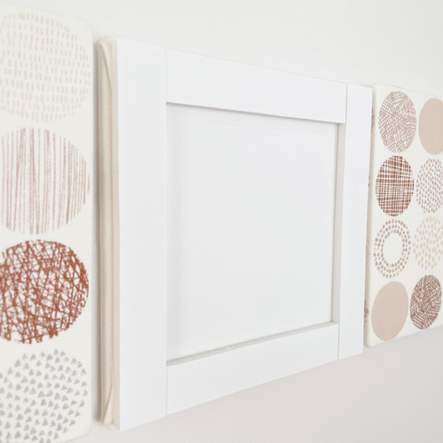 送料無料】ファブリックパネル 北欧小鳥刺繍&北欧ブラウン 15×15cm 3枚