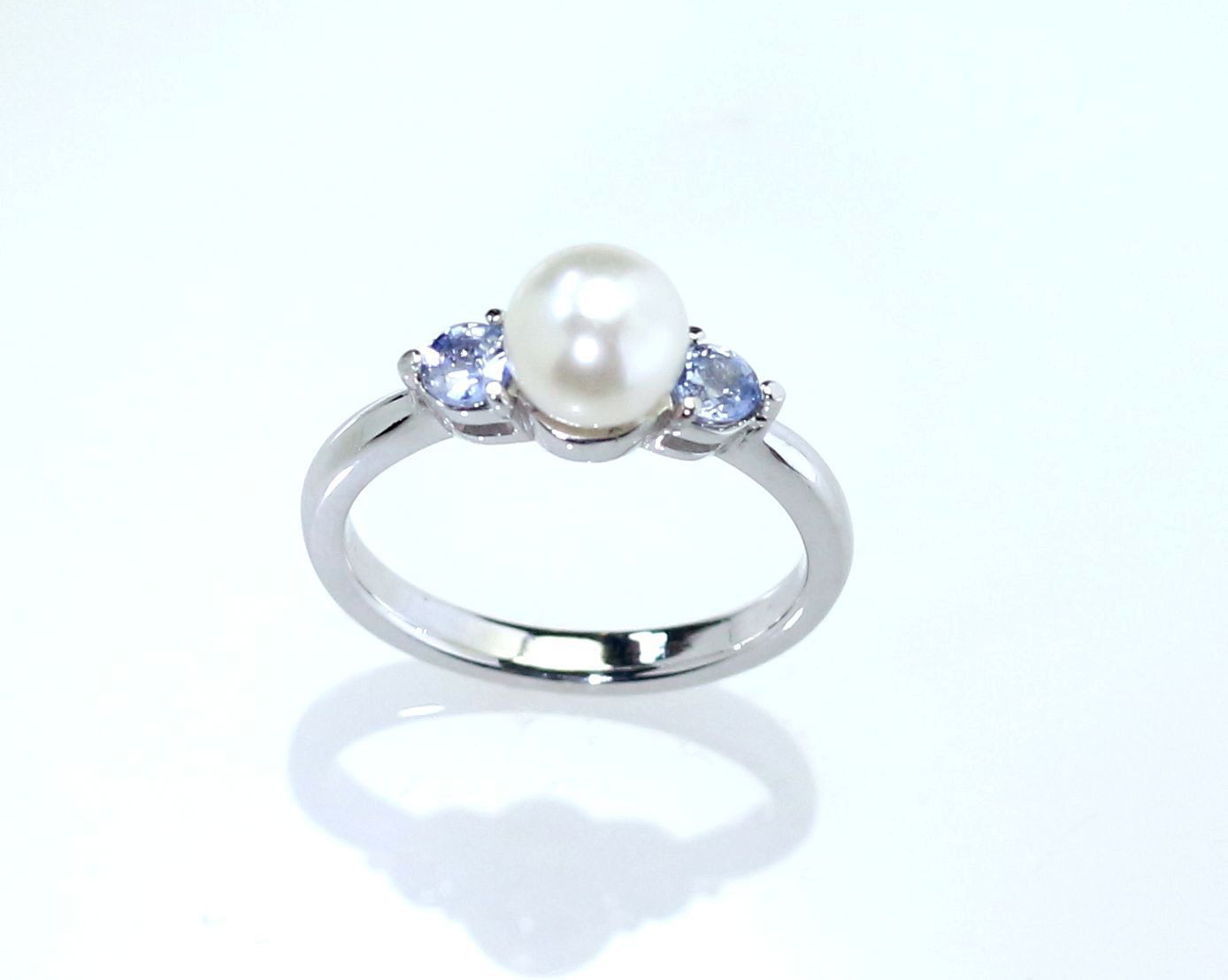 Pt900 アコヤパールリング 6.9㎜珠