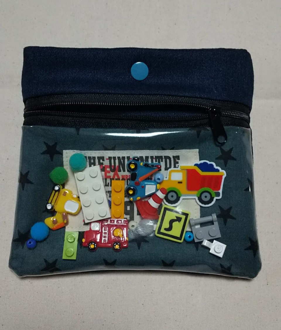 働く車 シャカシャカ 移動ポケット ポシェット ハンドメイド③