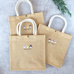 【夏の福袋】ねこ刺繍Tシャツ&ジュートバッグセット《選べる４色》Creema限定 ビッグシルエット 親子 17枚目の画像