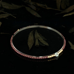 輕奢風紫石榴石14K包金 GF Swarovski 配珠水晶手鍊 ( Purple Garnet Bracelet ) 第7張的照片