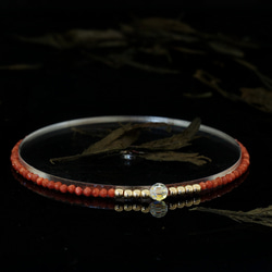輕奢風金砂石14K包金 GF Swarovski 配珠水晶手鍊 ( Gold Sand Bracelet ) 第1張的照片
