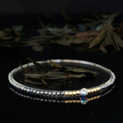 輕奢風鈦赫茲石14K包金 GF Swarovski 配珠水晶手鍊 ( Terahertz Bracelet ) 第3張的照片