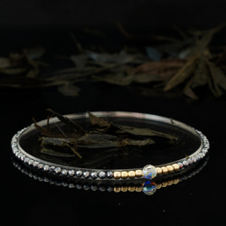 輕奢風鈦赫茲石14K包金 GF Swarovski 配珠水晶手鍊 ( Terahertz Bracelet ) 第4張的照片