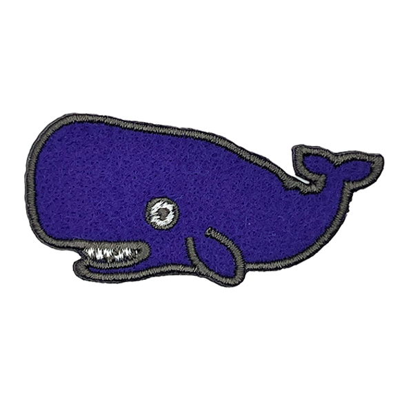 マッコウクジラ】刺繍ステッカーワッペン ワッペン・アップリケ