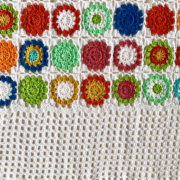 モチーフ編みのカフェカーテン　カーテン　かぎ針編み　ウォールデコ　タペストリー　編み物  BC1432205699(11000円)