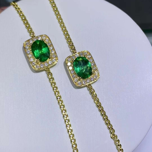 天然ダイヤモンド付きエメラルドブレスレットk18 0231 天然ダイヤモンド付きエメラルドブレスレットk18 0231 天然