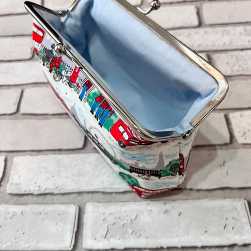 ラミネートマチ付きポーチ Cathロンドンストリート❤️Handmade
