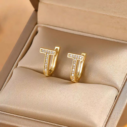 Tワイヤー Tリング ゴールド フープピアス ピアス　ダイア　小ぶり　高級感 楽天市場】N【中古】【TIFFANY&Co.】【ティファニー】Tワイヤー