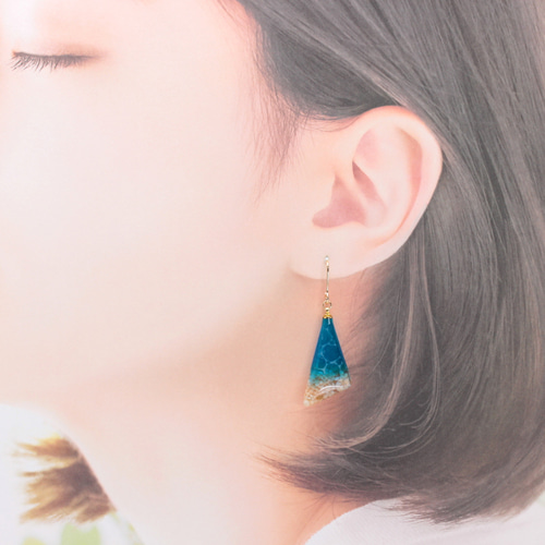 波の音~Swing~(1138) ピアス/イヤリング/ノンホールピアス/樹脂ピアス 