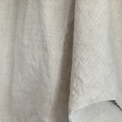 オフホワイト/ブルー リネン ルーズ ブラウス 半袖 コットン リネン トップ 16枚目の画像