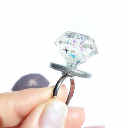 キャンディダイヤモンド リング　（しゅわしゅわクリアサイダー） リング 指輪 4枚目の画像