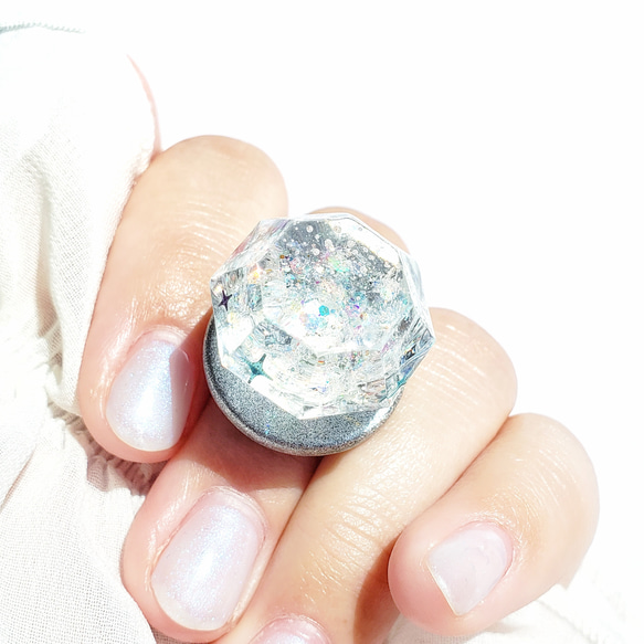 キャンディダイヤモンド リング　（しゅわしゅわクリアサイダー） リング 指輪 6枚目の画像