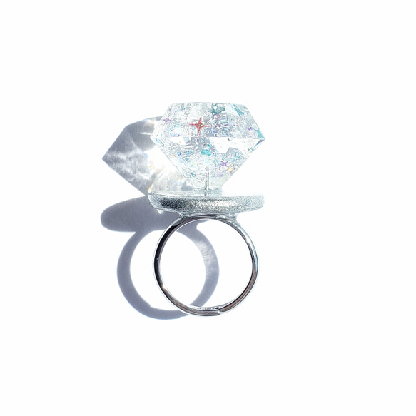 キャンディダイヤモンド リング　（しゅわしゅわクリアサイダー） リング 指輪 1枚目の画像