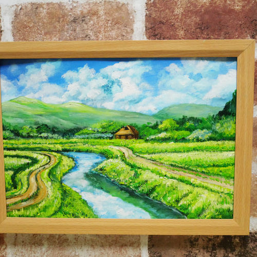 油絵 絵画【田舎風景】 絵画 HR 通販 16236828|Creema(クリーマ) 油絵 絵画【田舎風景】 絵画 HR 通販 16236828|Creema(クリーマ)