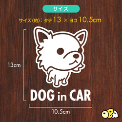 DOG IN CAR/チワワ・ロングコートA カッティングステッカー KIDS IN・BABY IN・SAFETY 3枚目の画像