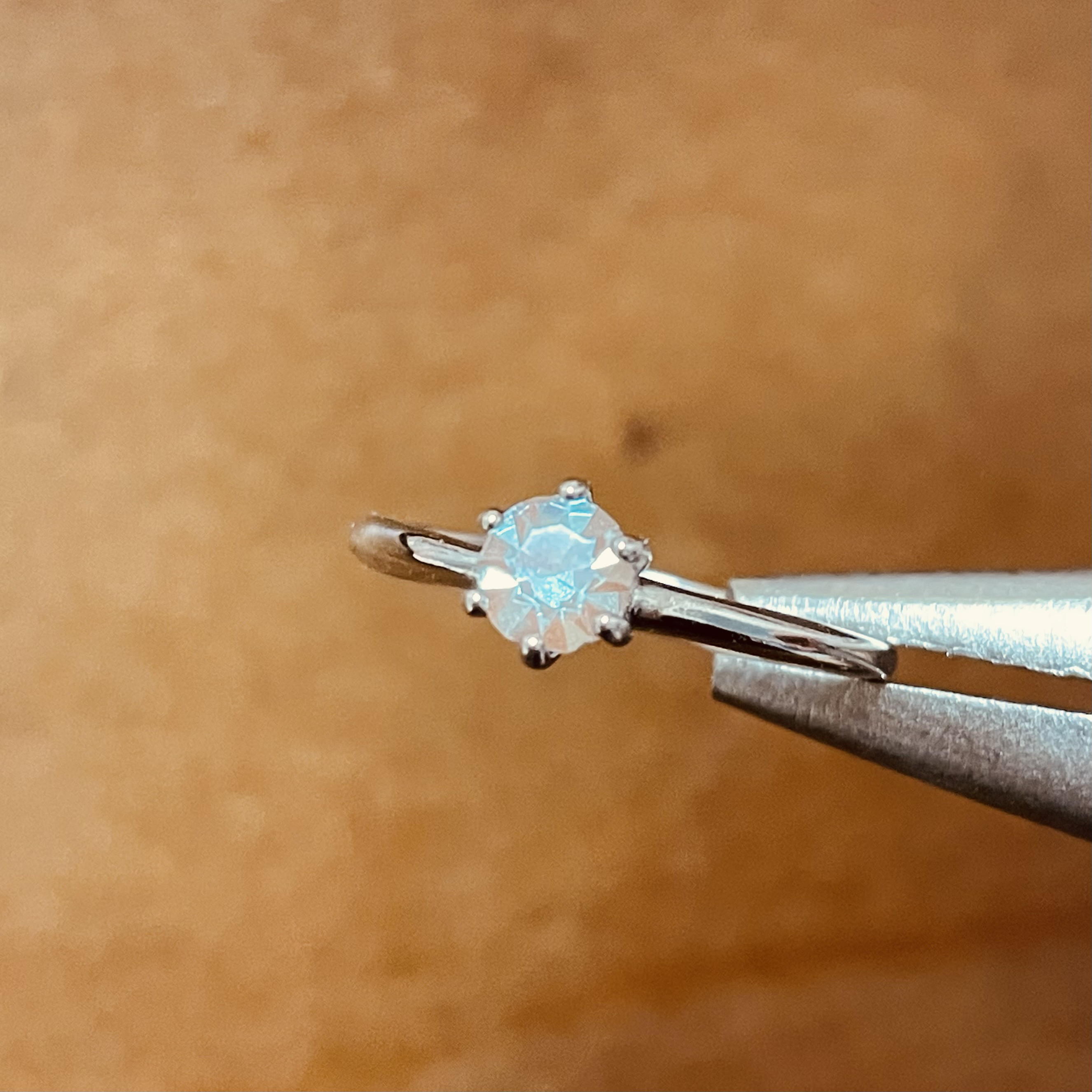 ヴィンテージサフィレット　サフィリーン　ラウンド5mm シンプルシルバーリング