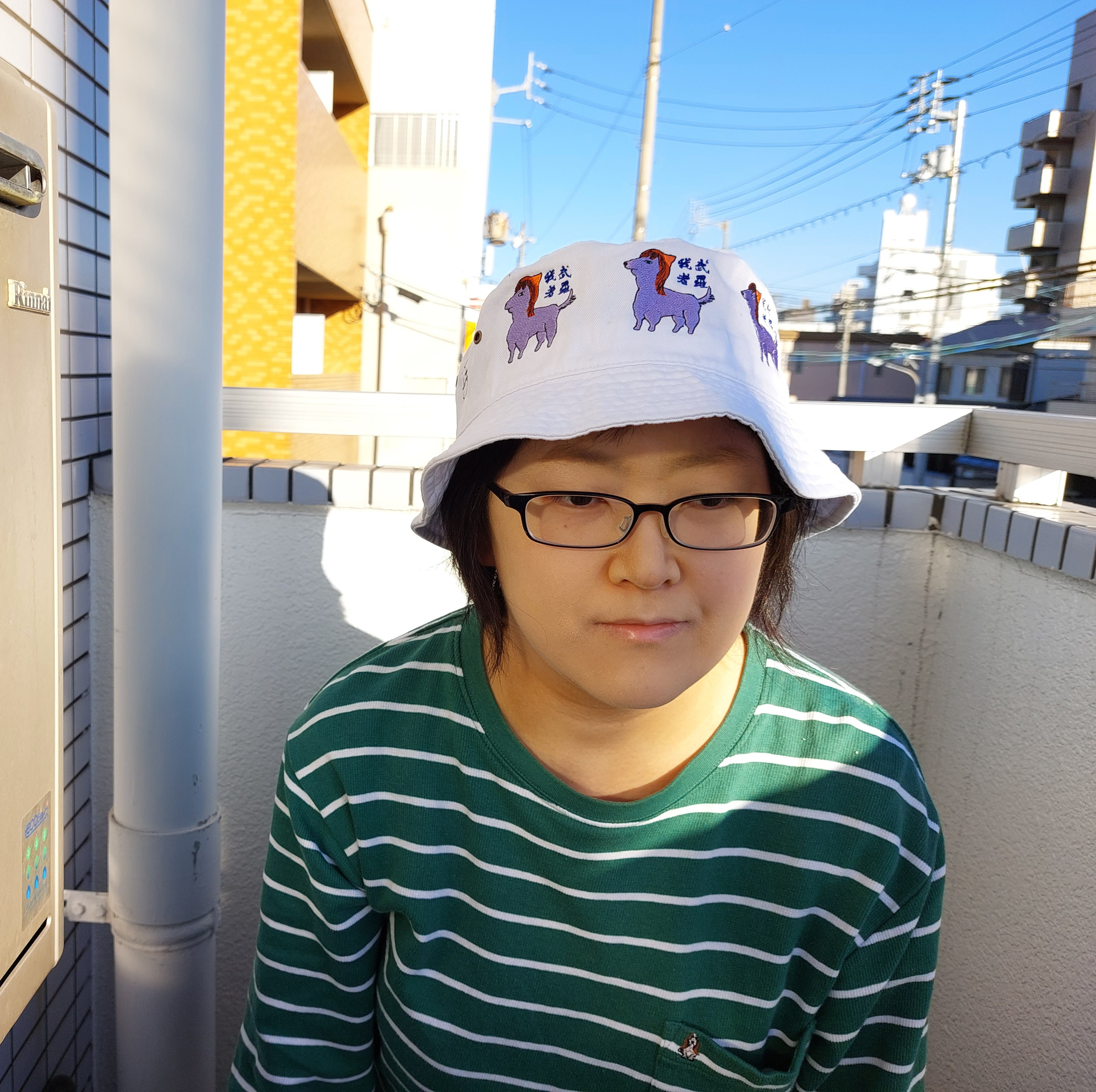 姉妹 バケットハット ホワイト 白 刺繍 日本語 ホームメイド ユニセックス 7,350円