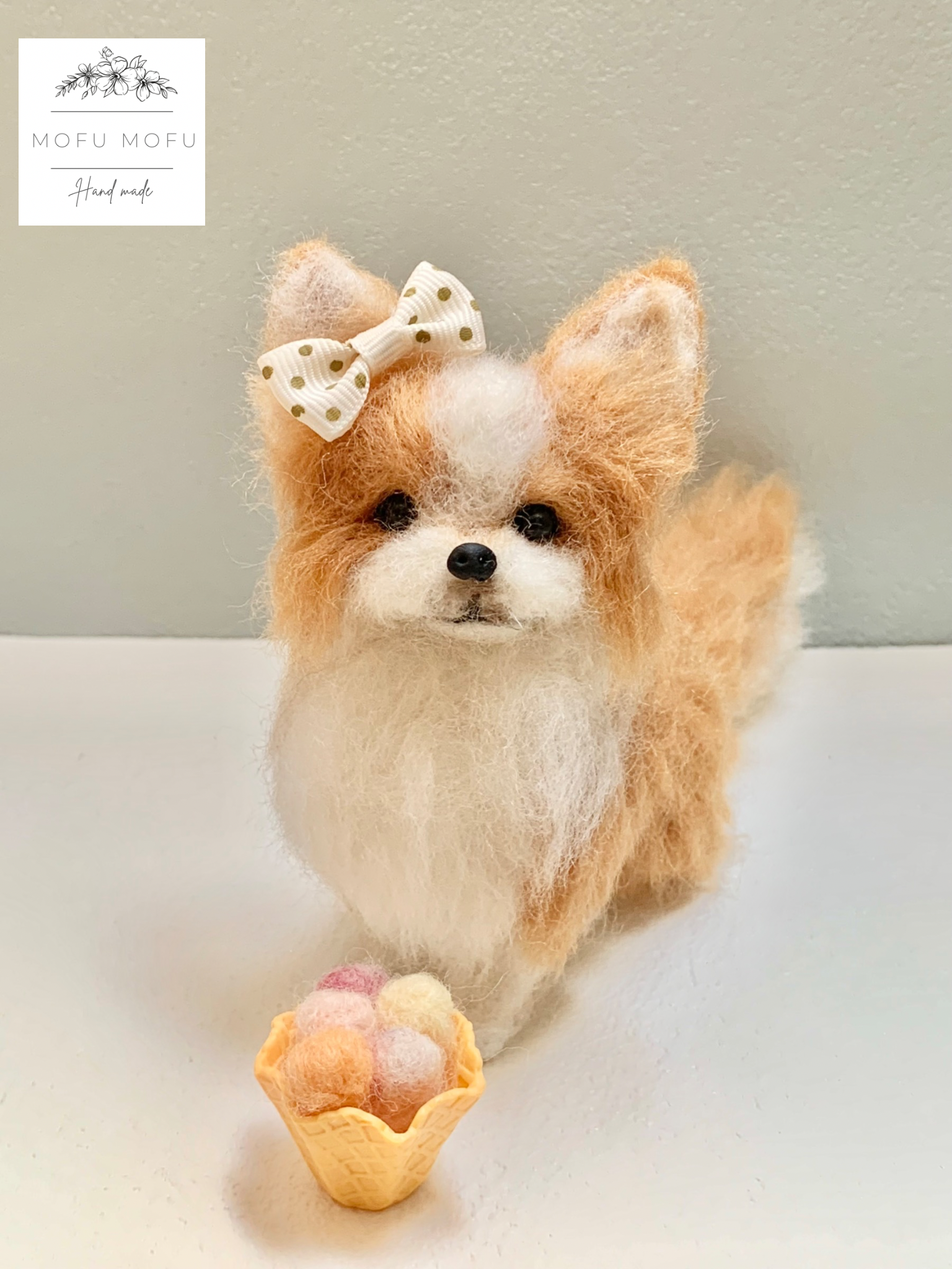 ★シャロ★羊毛フェルト【ロングコートチワワ】犬 オーダー メモリアル ★シャロ★羊毛フェルト【ロングコートチワワ】犬 オーダー メモリアル