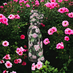 【受注生産】ガーデンに咲くピェール・ド・ロンサールユニセックスパーカー 2枚目の画像