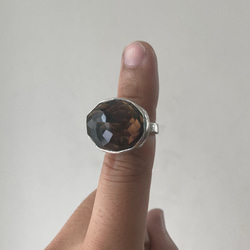 big stone ring (smoky quartz)  #13〜#13.5 1枚目の画像
