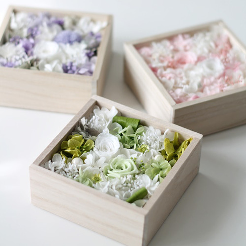 カバー付きお供え花”楓花”【プリザーブドフラワー仏花