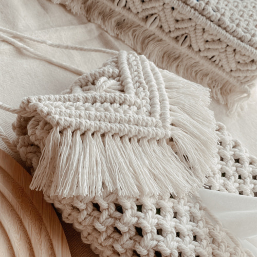 壁掛けマクラメティッシュカバー その他インテリア雑貨 macrame