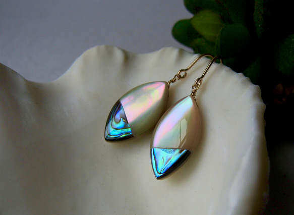 夜光貝ピアス（パウアシェルmix） ピアス（フック・チェーン） L CRAFT